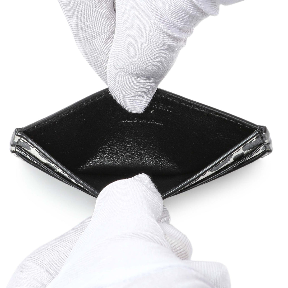 Saint Laurent Grain De Poudre Baby Cat Print Card Case Accessories Saint Laurent