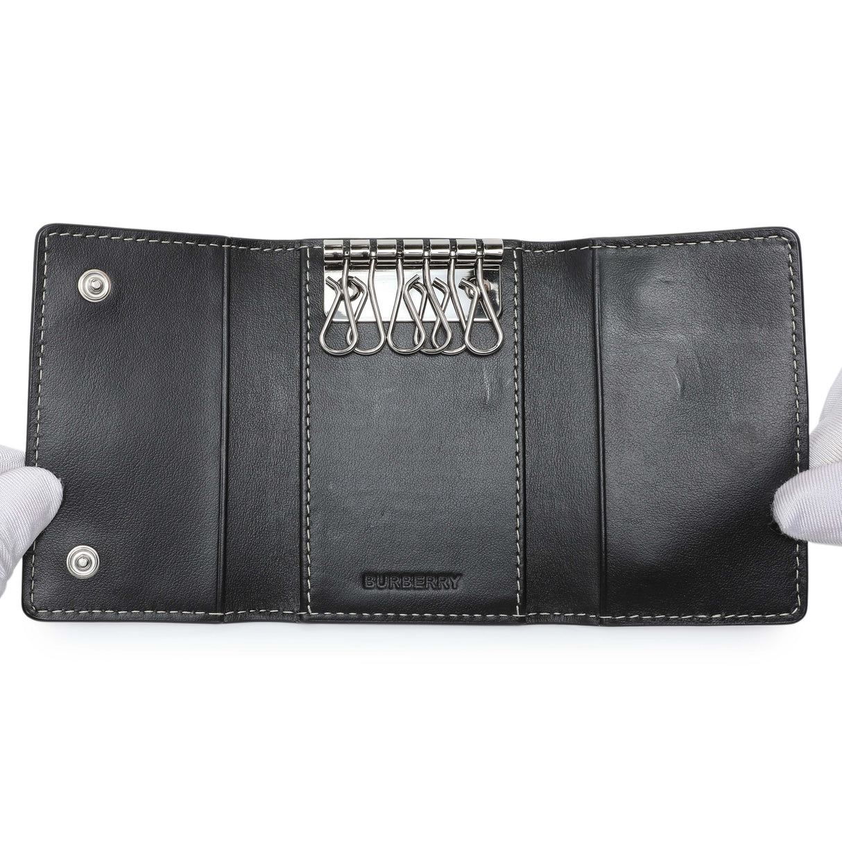 Burberry Brown Check Canvas 6 Key Holder Case Accessories Burberry