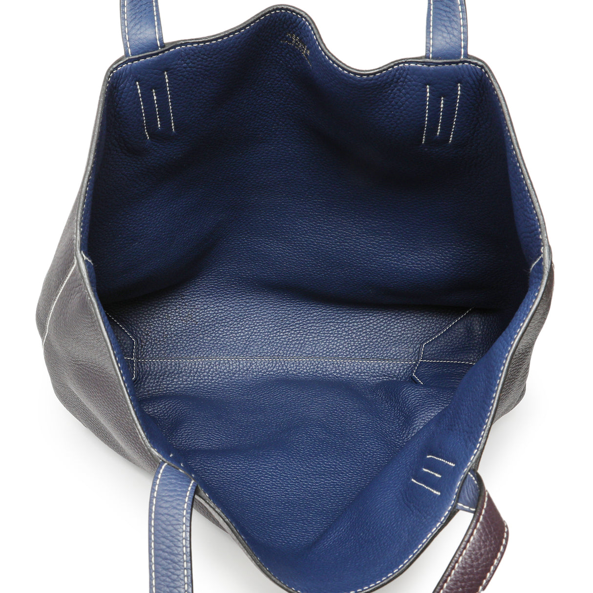 Hermes Blue Taurillon Clemence Double Sens 36 Handbags Hermes