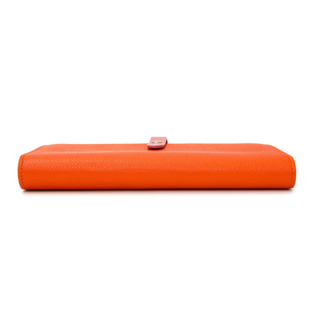 Celine Orange Grained Calfskin Large Multifunction Strap Wallet Accessories Celine