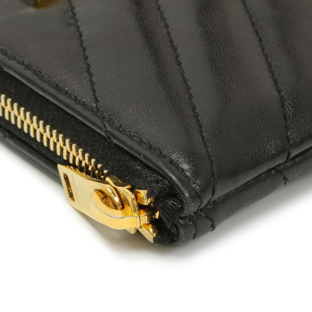 Saint Laurent Black Calfskin Matelasse Monogram Key Pouch Accessories Saint Laurent