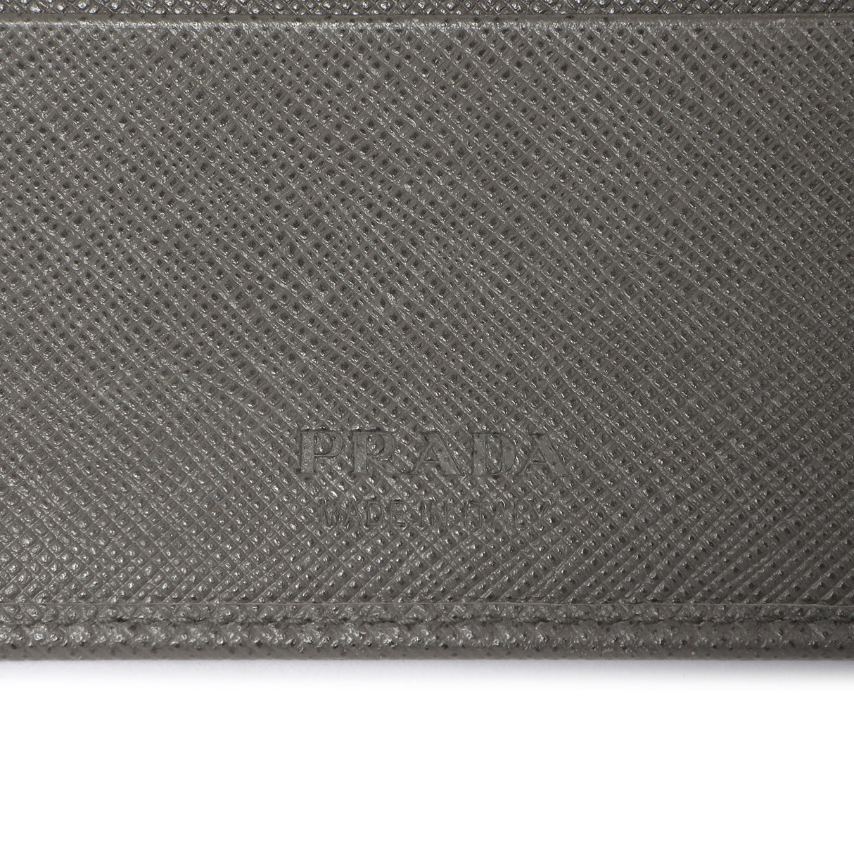 Prada Grey Saffiano Bifold Wallet Accessories Prada