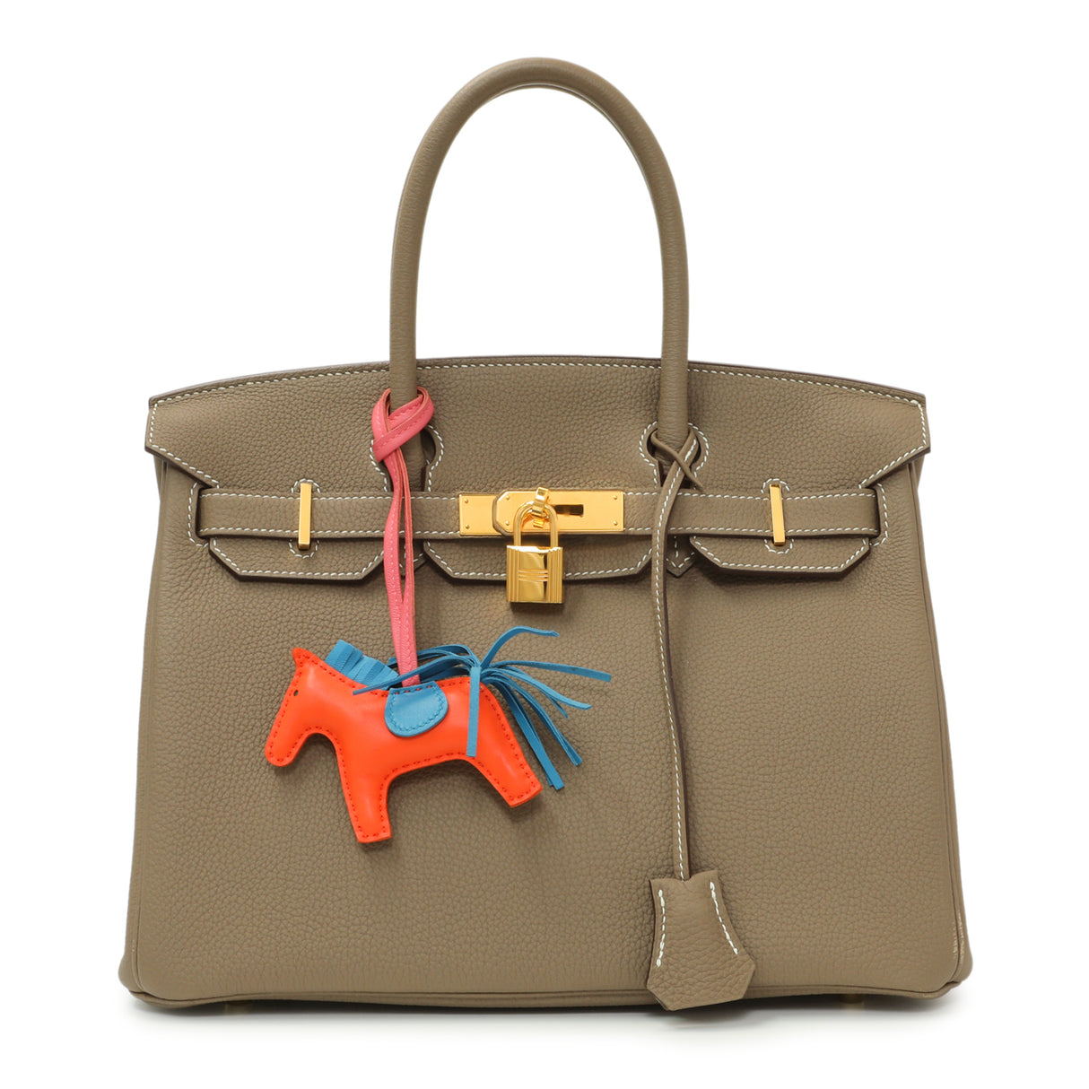 Hermes Milo Lambskin Grigri Rodeo Horse Bag Charm PM Accessories Hermes