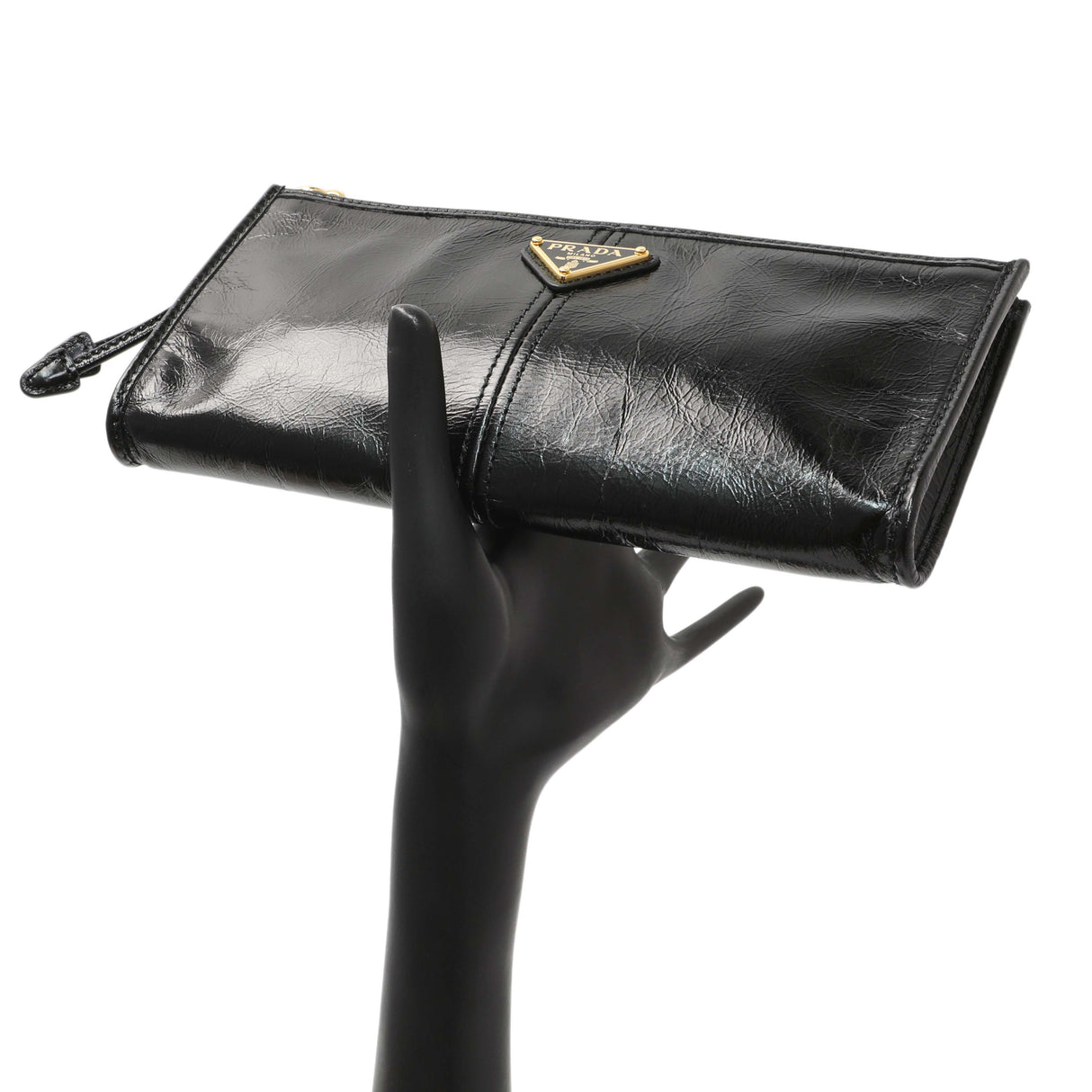 Prada Black Lux Calfskin Pouch Accessories Prada