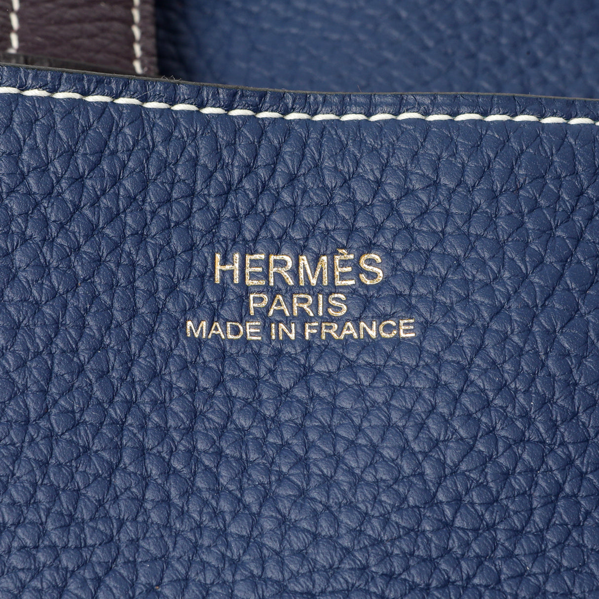 Hermes Blue Taurillon Clemence Double Sens 36 Handbags Hermes