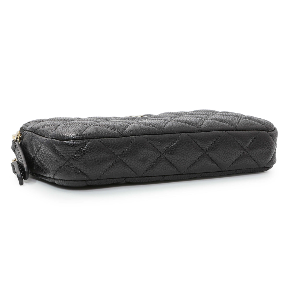 Chanel Black Caviar Quilted Small Clutch With Chain