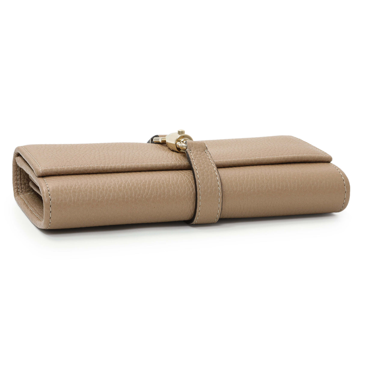 Gucci Beige Pebbled Calfskin Jackie 1961 Chain Wallet Handbags Gucci