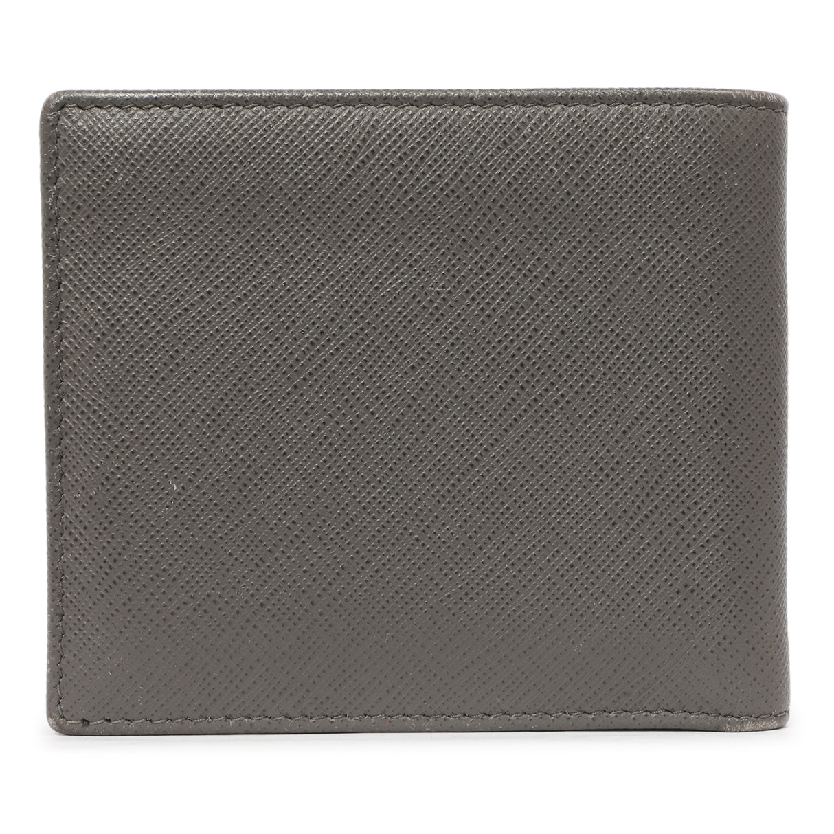 Prada Grey Saffiano Bifold Wallet Accessories Prada