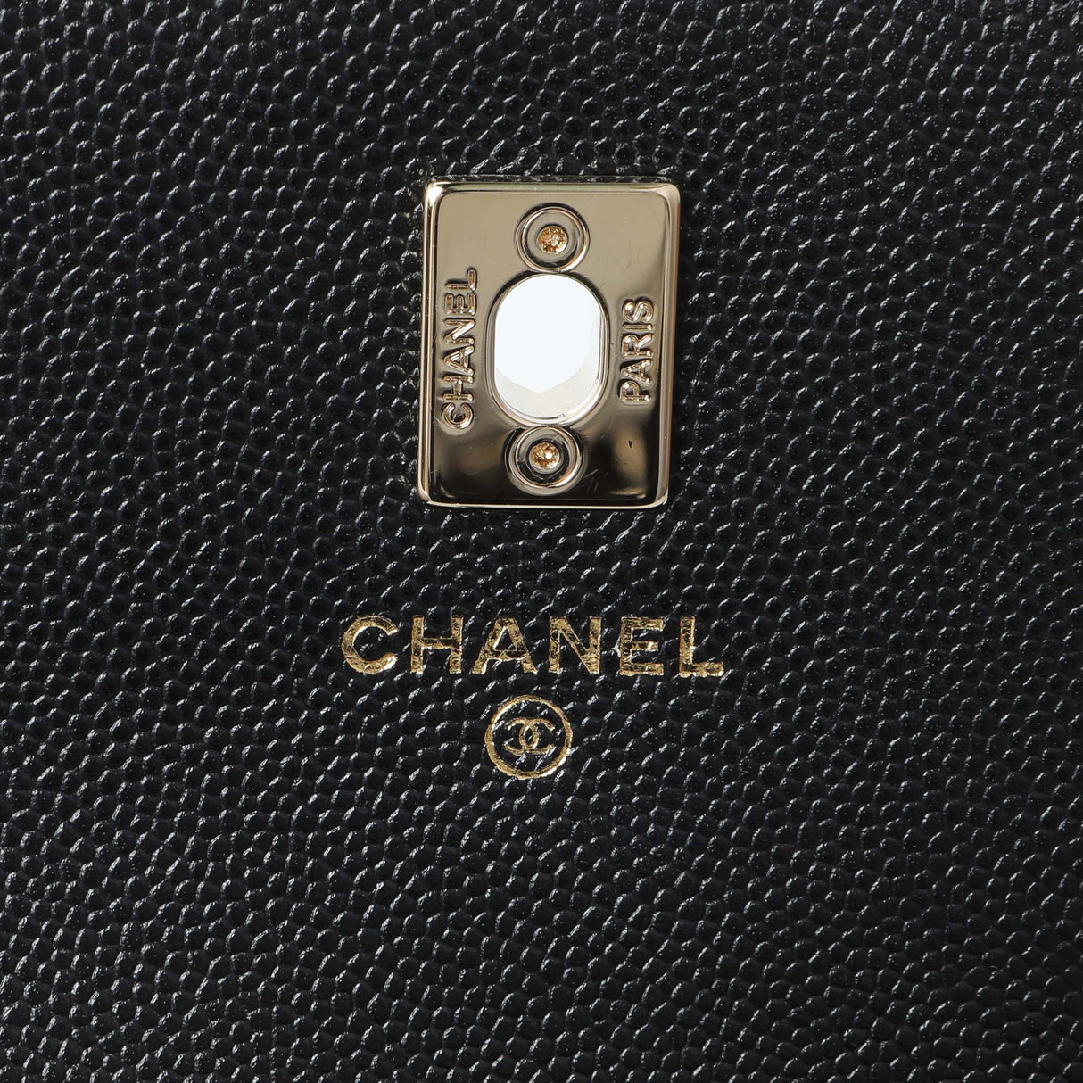 Chanel Black Quilted Caviar Trendy Handle Clutch with Chain Handbags Chanel