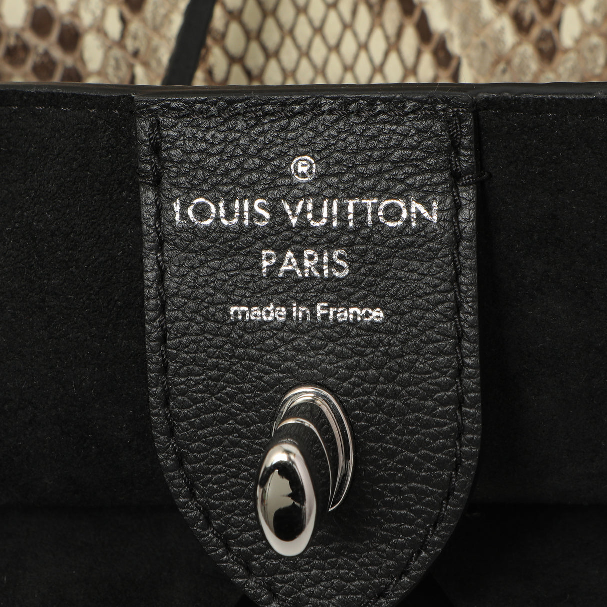 Louis Vuitton Black Calfskin Python Lockme Cabas Handbags Louis Vuitton