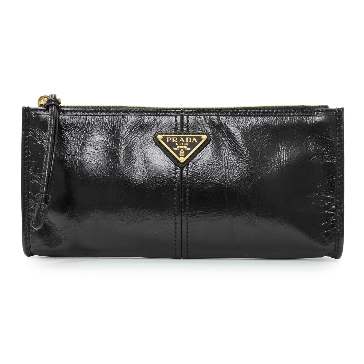 Prada Black Lux Calfskin Pouch Accessories Prada