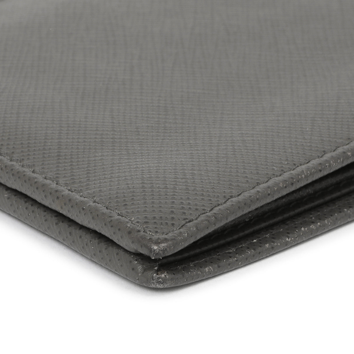 Prada Grey Saffiano Bifold Wallet Accessories Prada