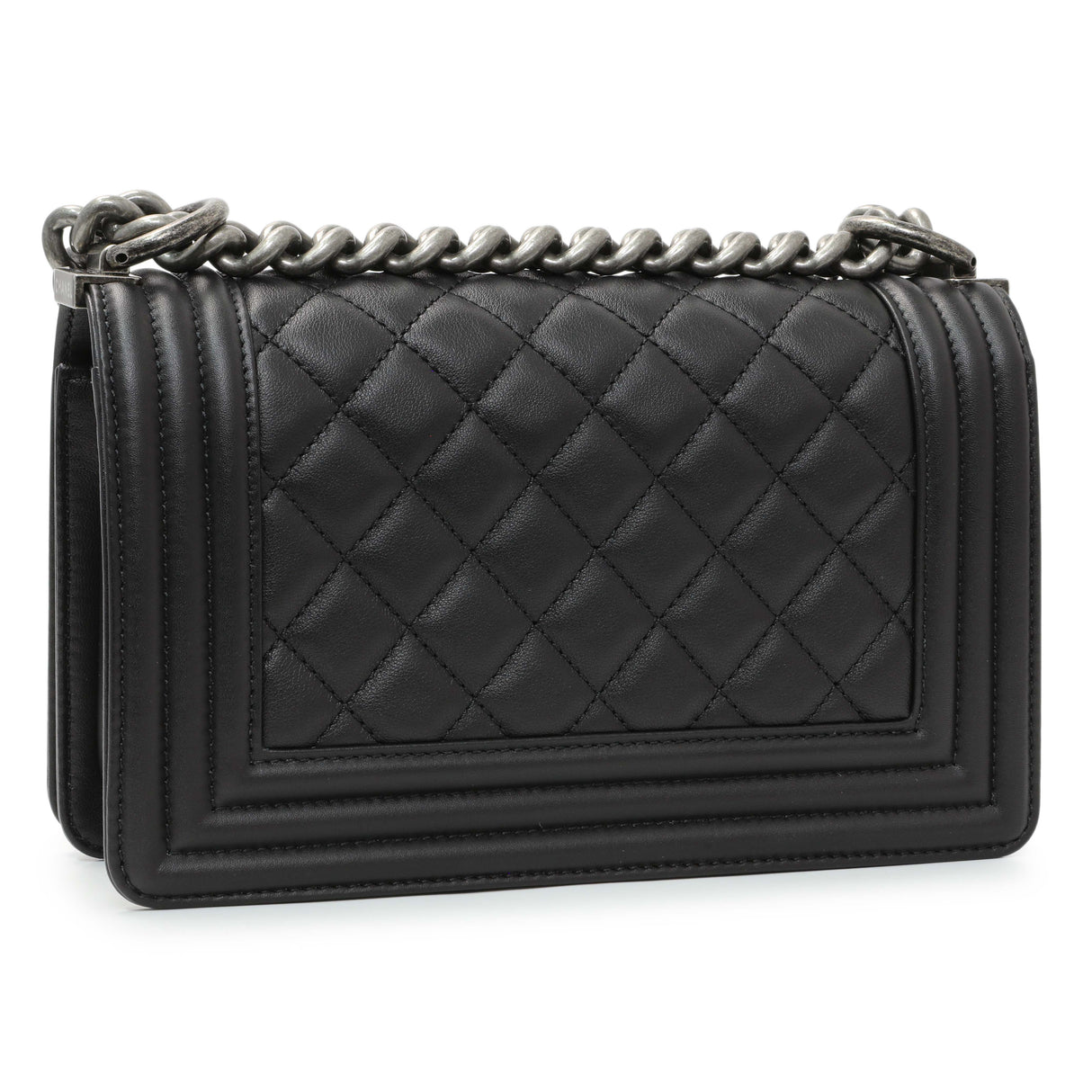 Chanel Black Quilted Calfskin Small Boy Flap Handbags Chanel
