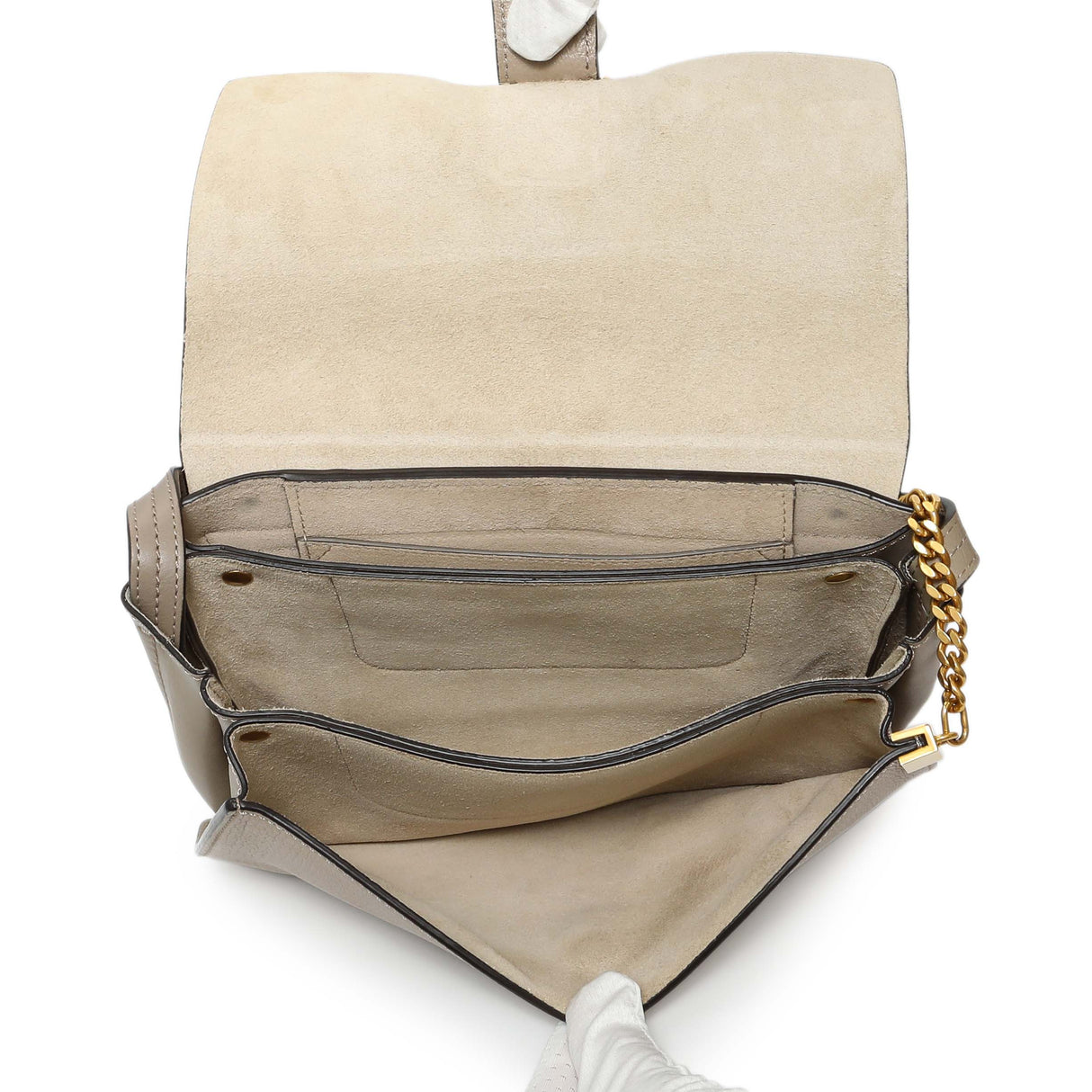 Chloe Motty Grey Grained Calfskin Small Faye Shoulder Bag Handbags Chloe