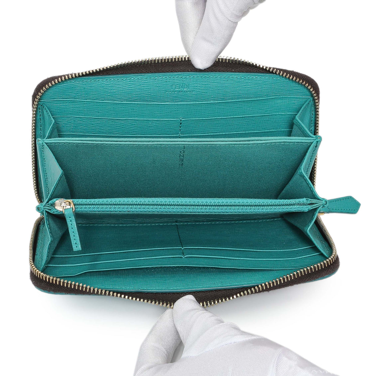 Fendi Zucca Zip Around Wallet Accessories Fendi