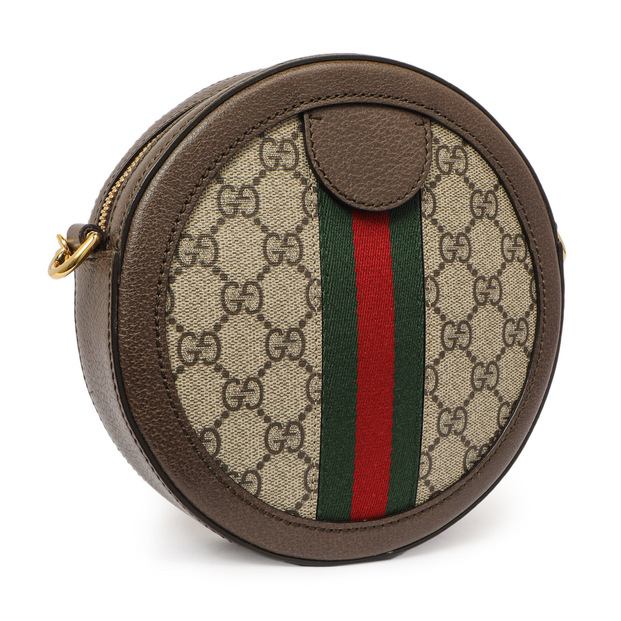 Gucci GG Supreme Monogram Web Mini Ophidia Round Shoulder Bag Handbags Gucci