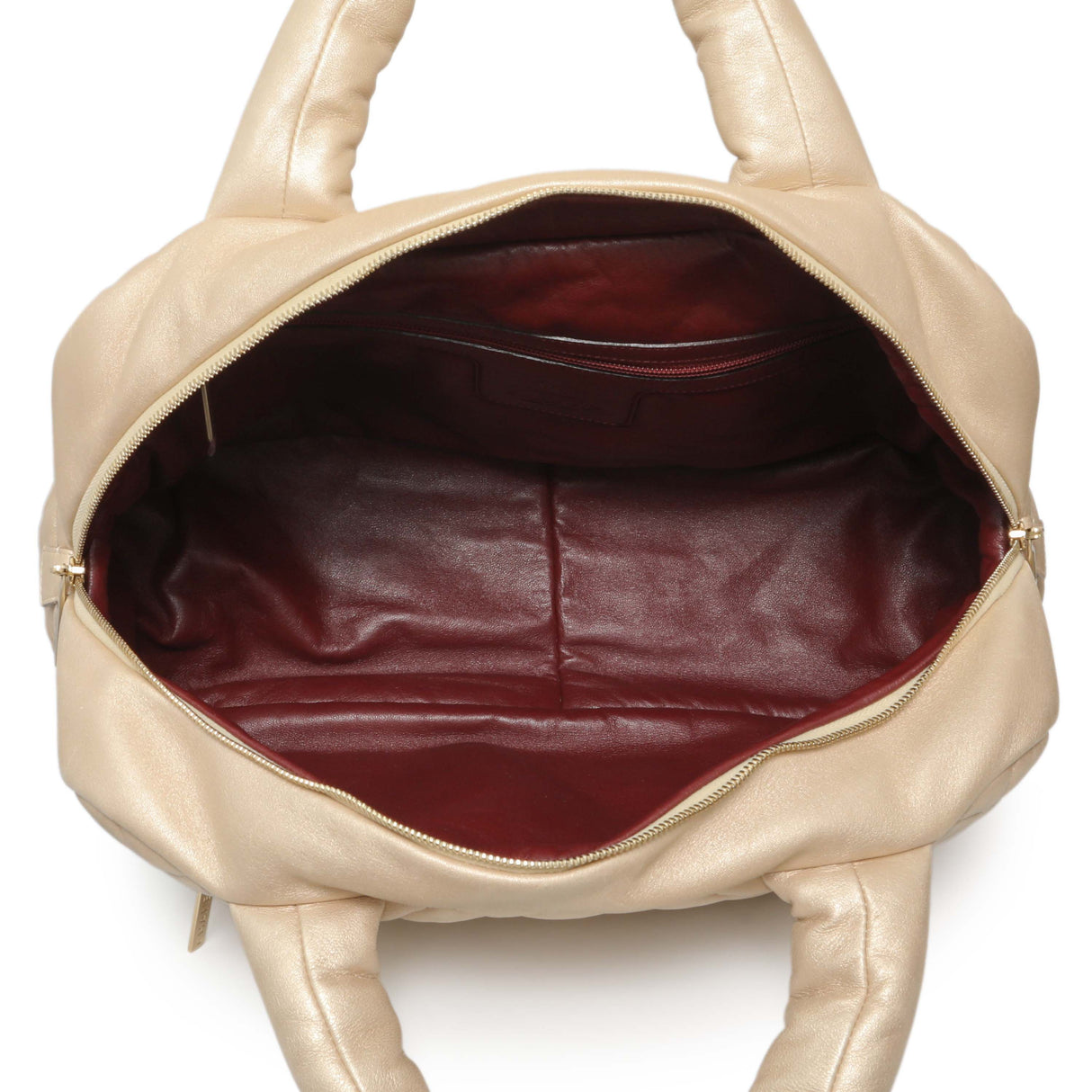 Chanel Light Gold Quilted Lambskin Coco Cocoon Bowler Handbags Chanel