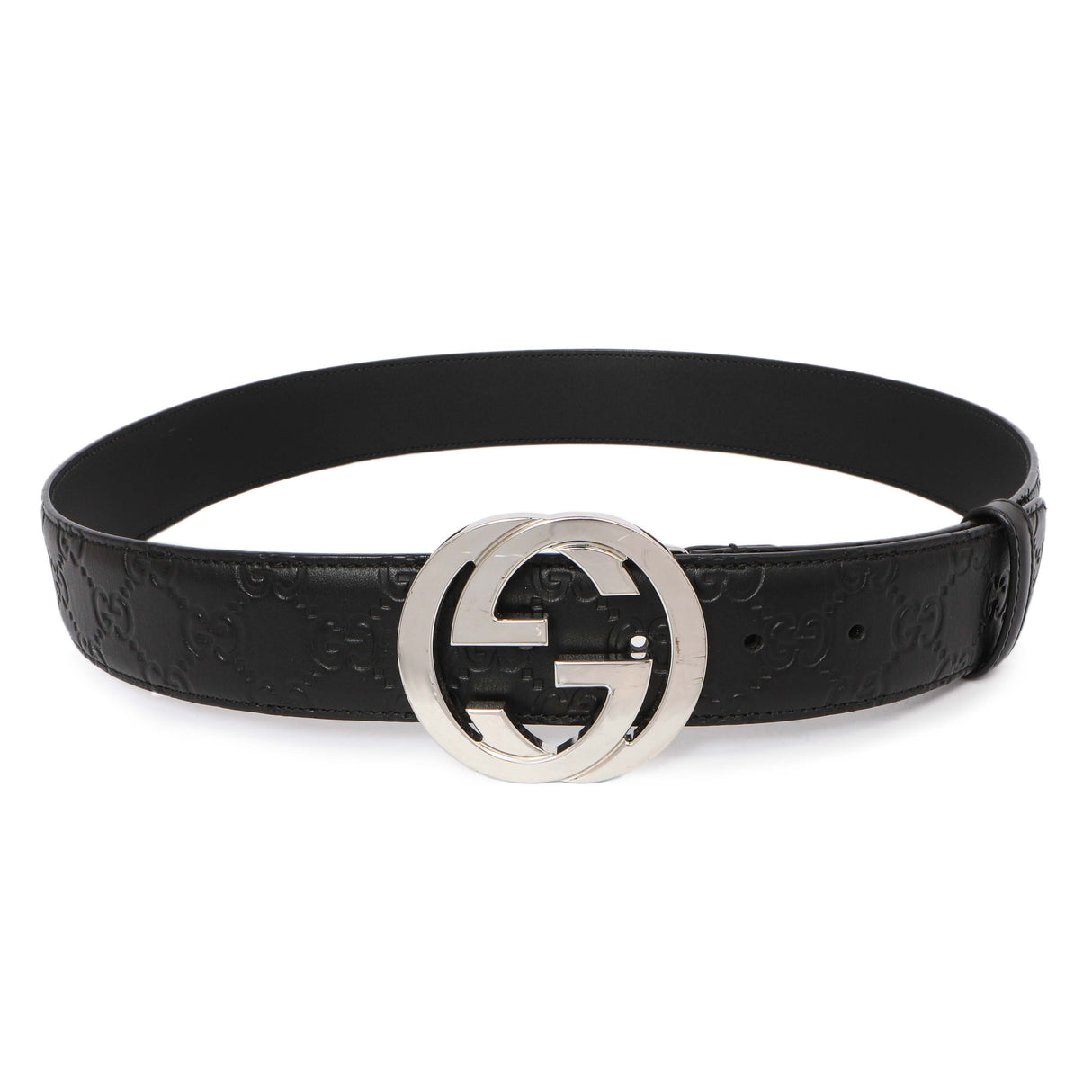 Gucci Black Guccissima Interlocking G 40mm Belt Gucci