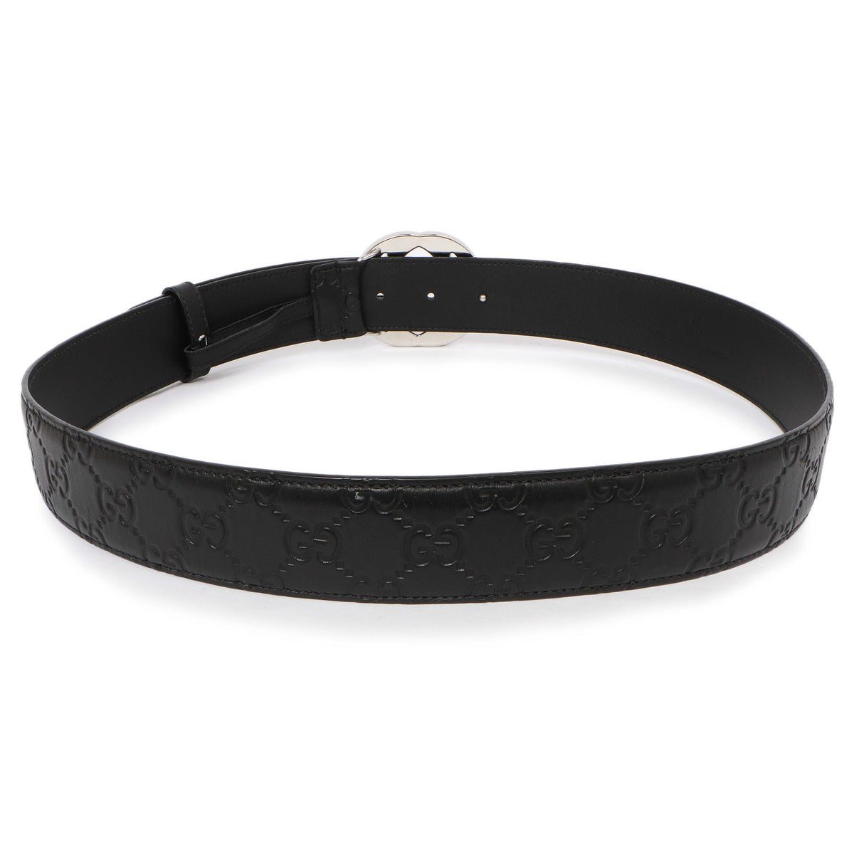 Gucci Black Guccissima Interlocking G 40mm Belt Gucci