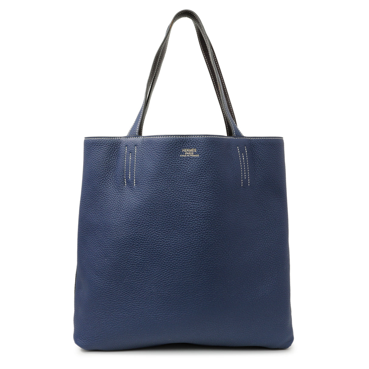 Hermes Blue Taurillon Clemence Double Sens 36 Handbags Hermes