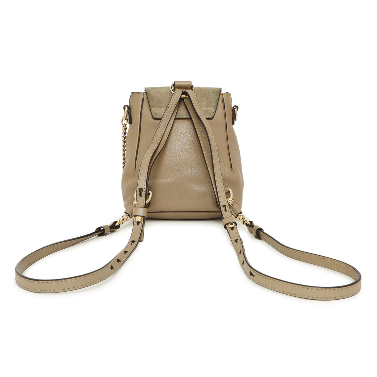 Chloe Grey Suede Calfskin Mini Faye Backpack Handbags Chloe
