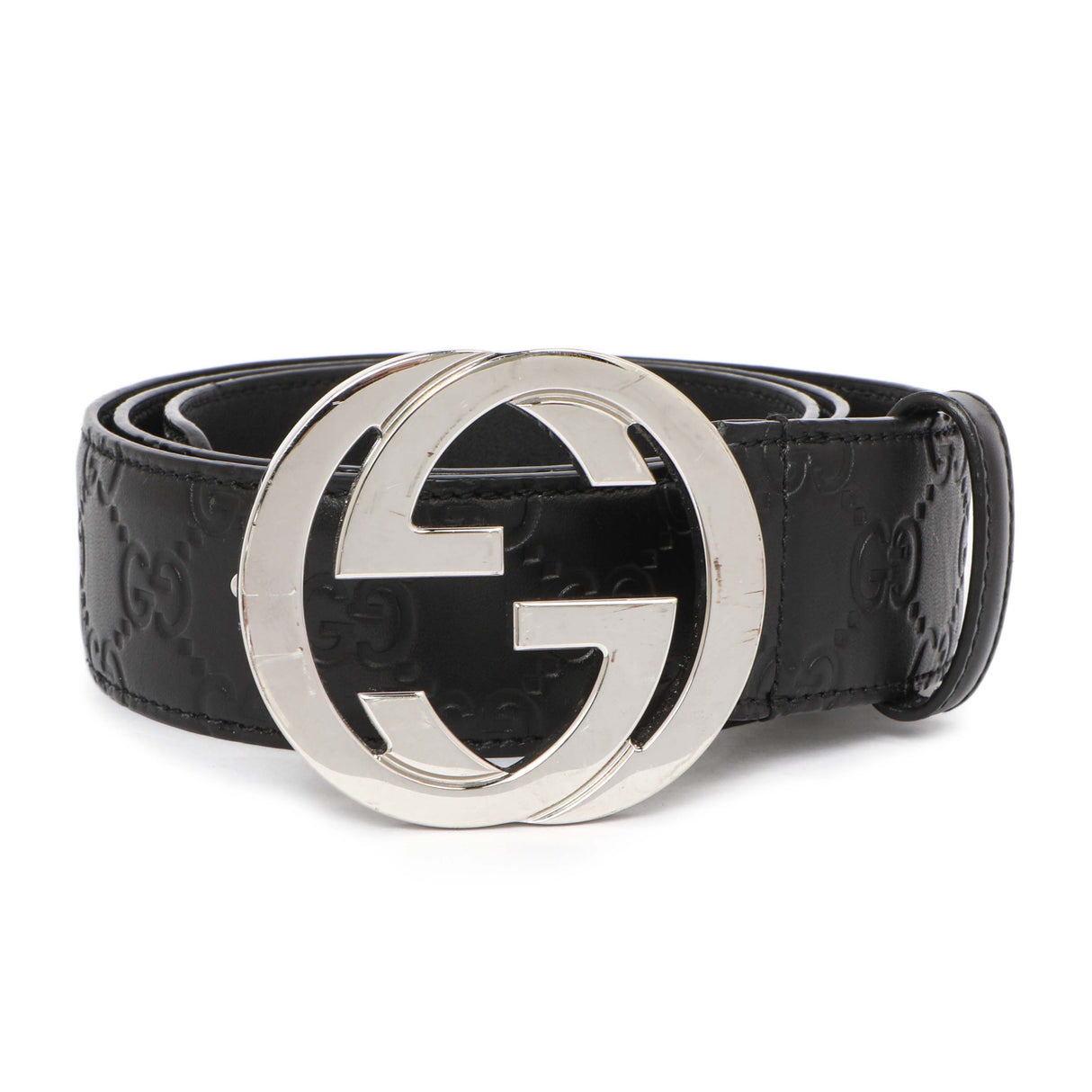 Gucci Black Guccissima Interlocking G 40mm Belt Gucci