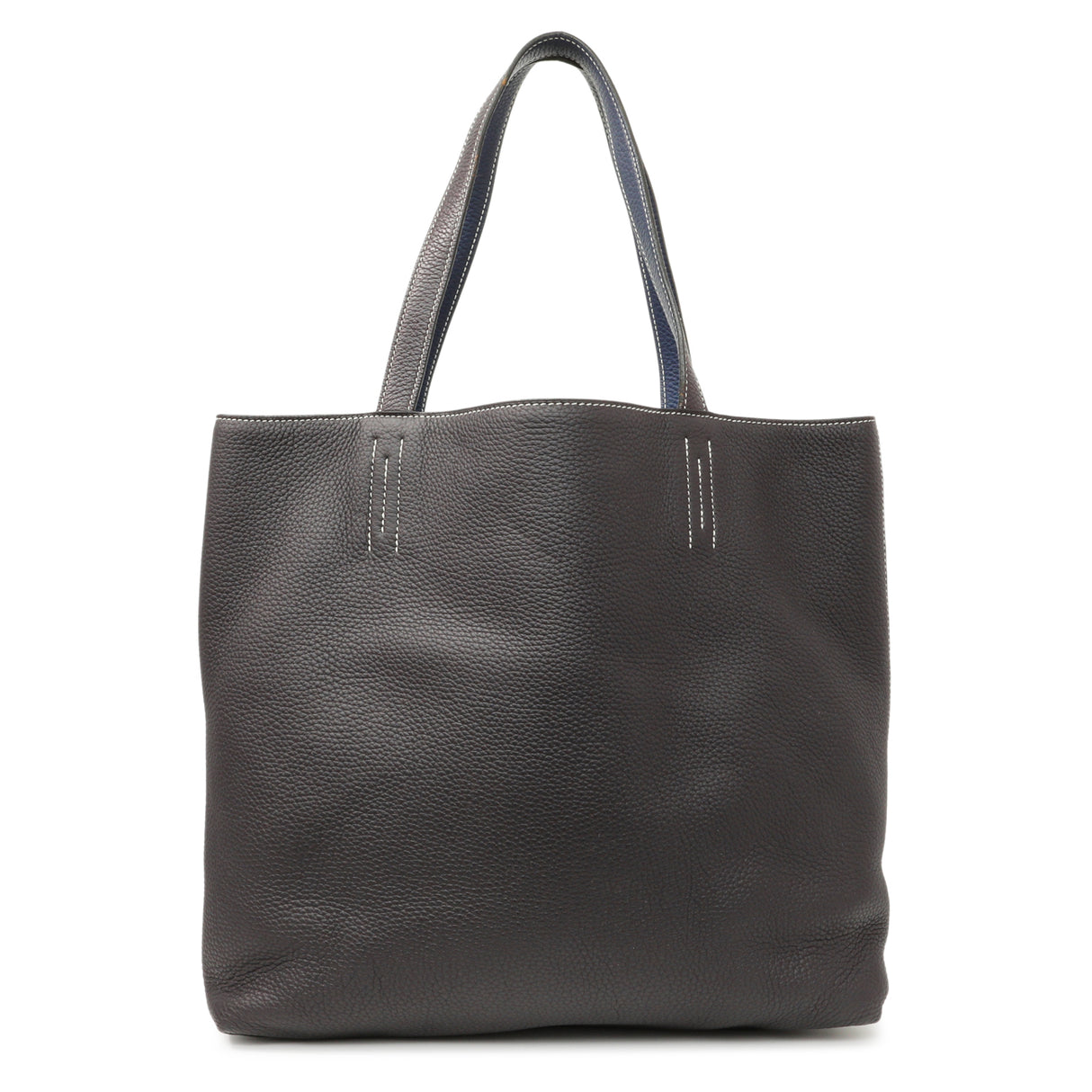 Hermes Blue Taurillon Clemence Double Sens 36 Handbags Hermes