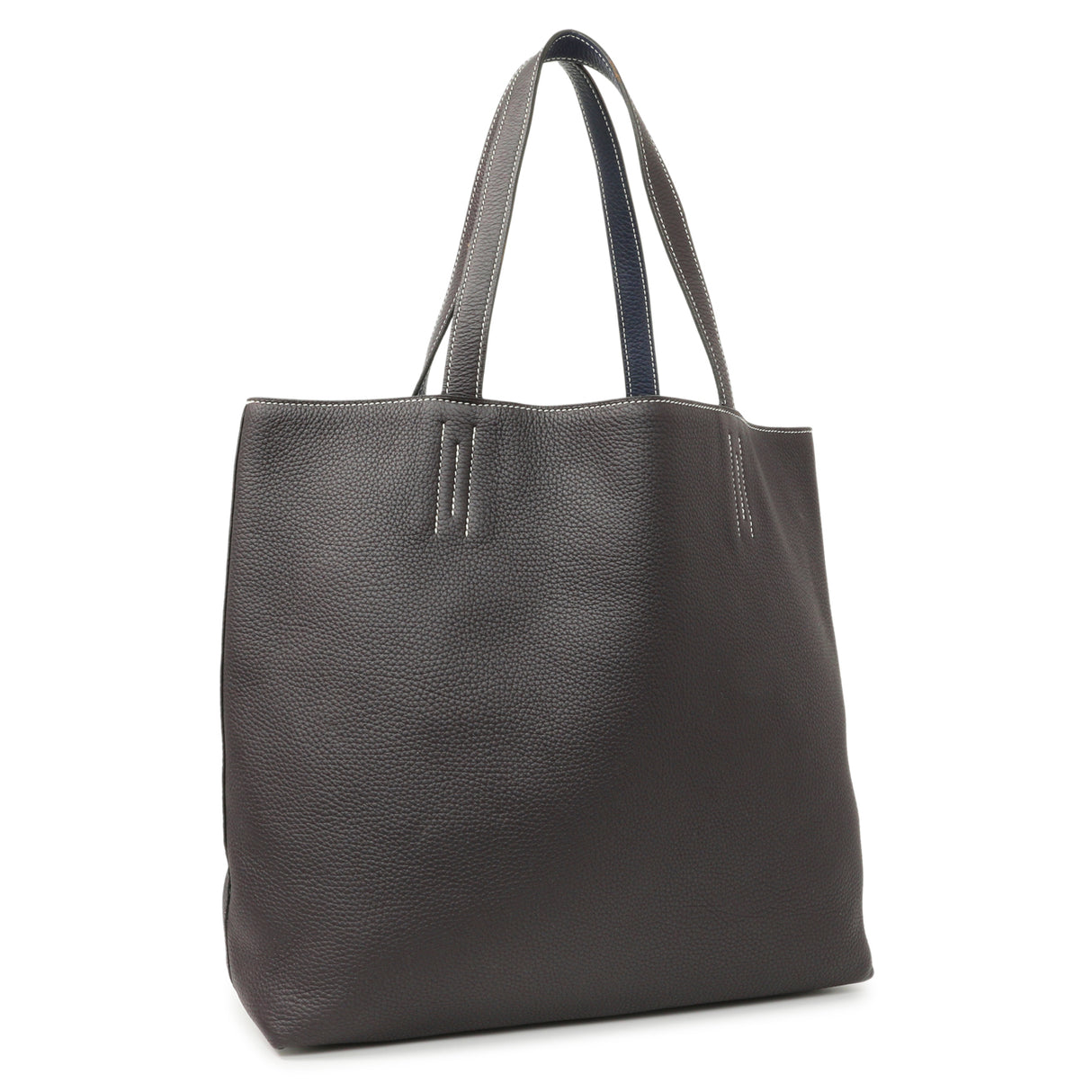 Hermes Blue Taurillon Clemence Double Sens 36 Handbags Hermes