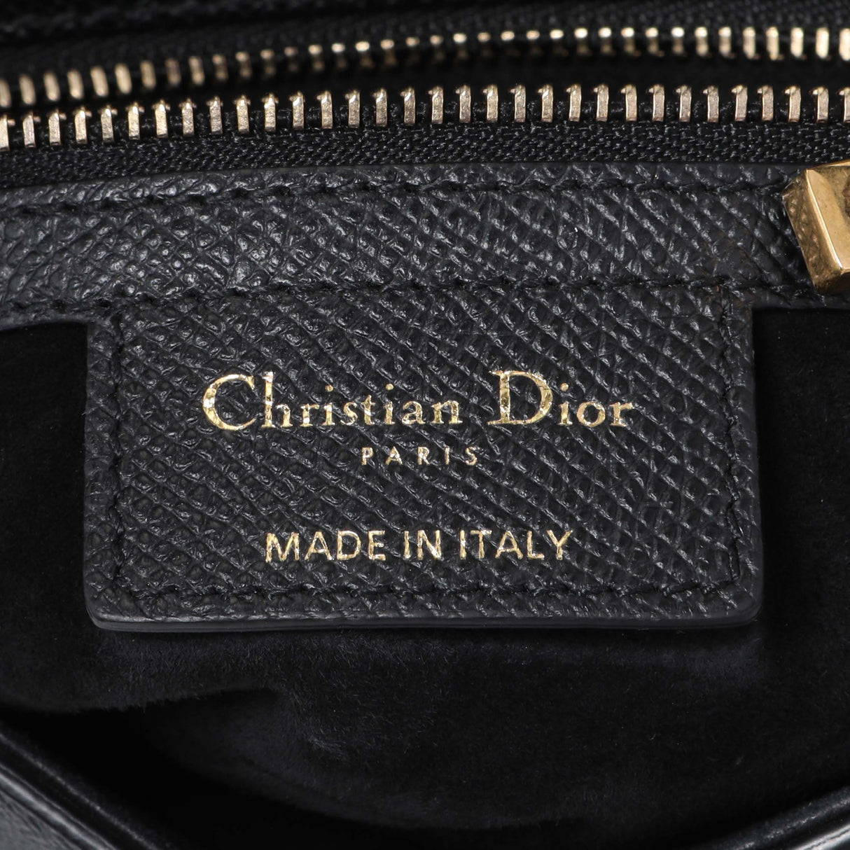 Christian Dior Black Grained Calfskin Saddle Bag Handbags Christian Dior