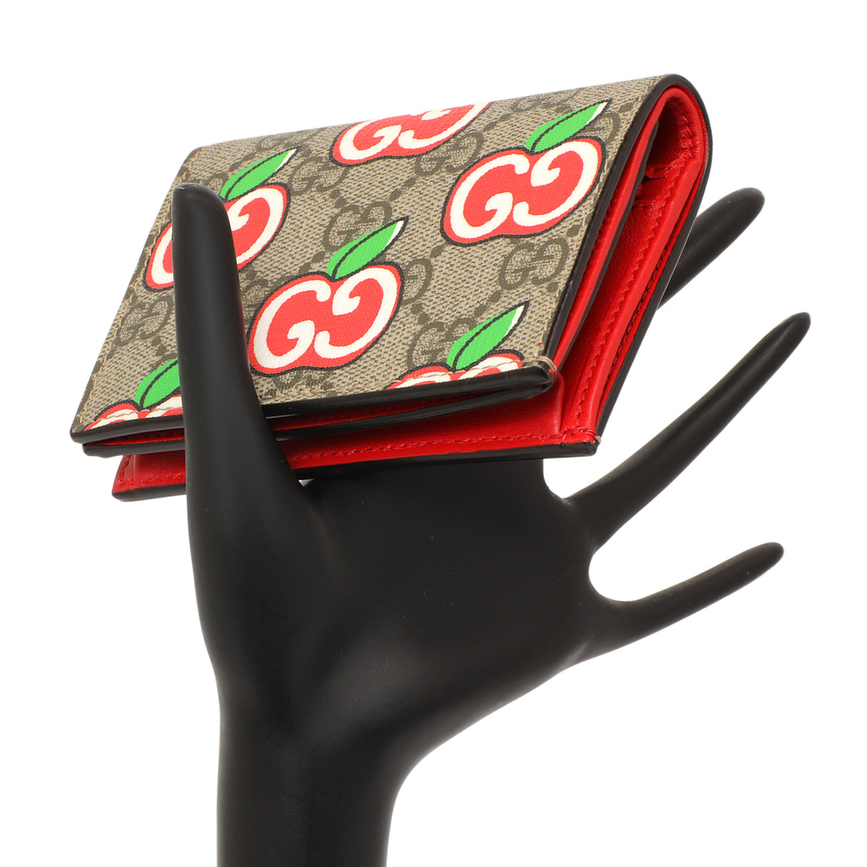 Gucci GG Supreme Monogram Apple Card Case Wallet Accessories Gucci