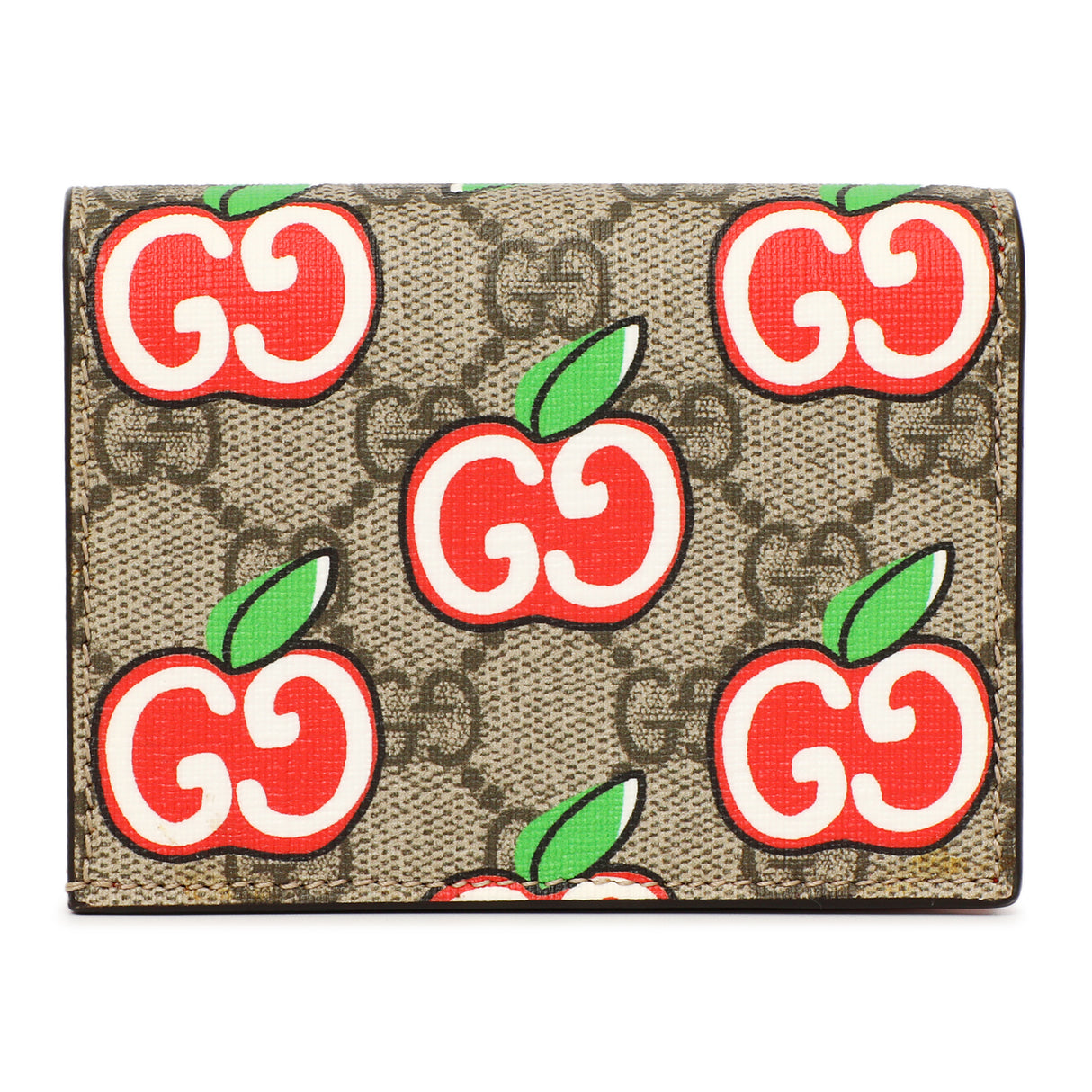 Gucci GG Supreme Monogram Apple Card Case Wallet Accessories Gucci