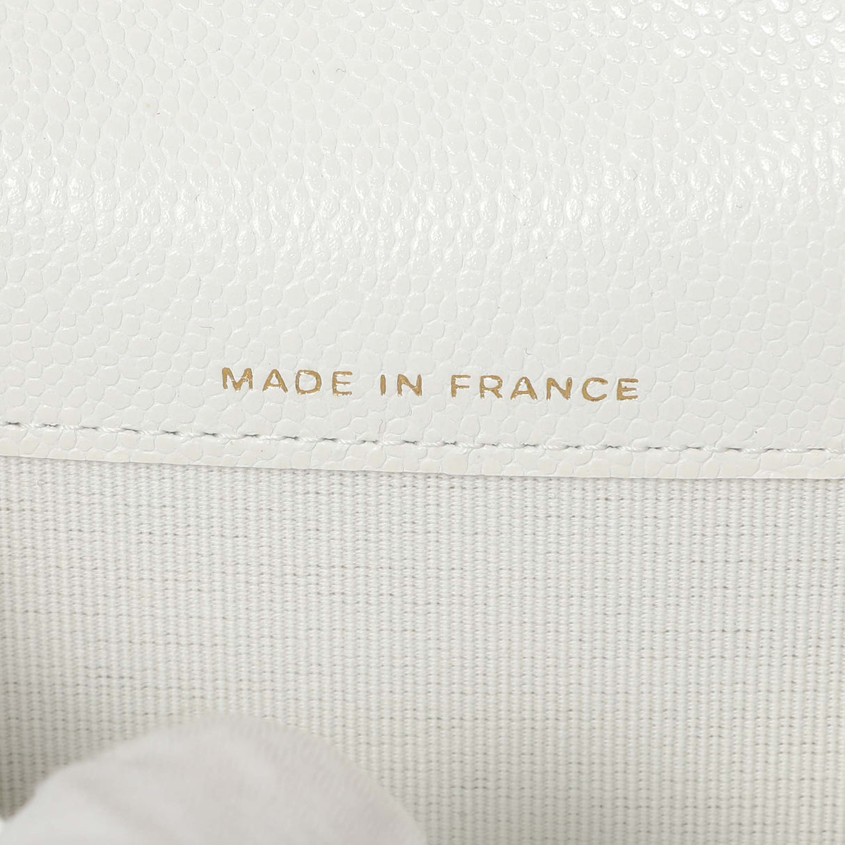 Chanel White Quilted Caviar Flap Card Holder Accessories Chanel