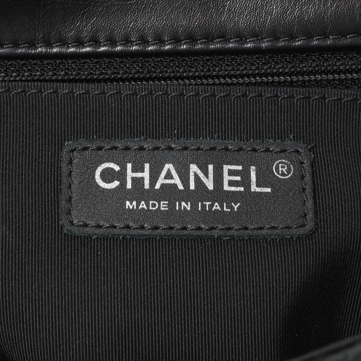 Chanel Black Perforated Lambskin Punch Flap Handbags Chanel