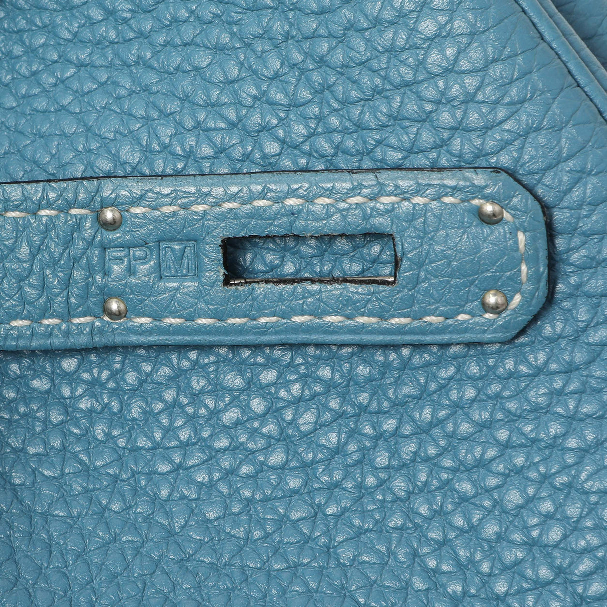Hermes Blue Jean Clemence Birkin 35 Handbags Hermes