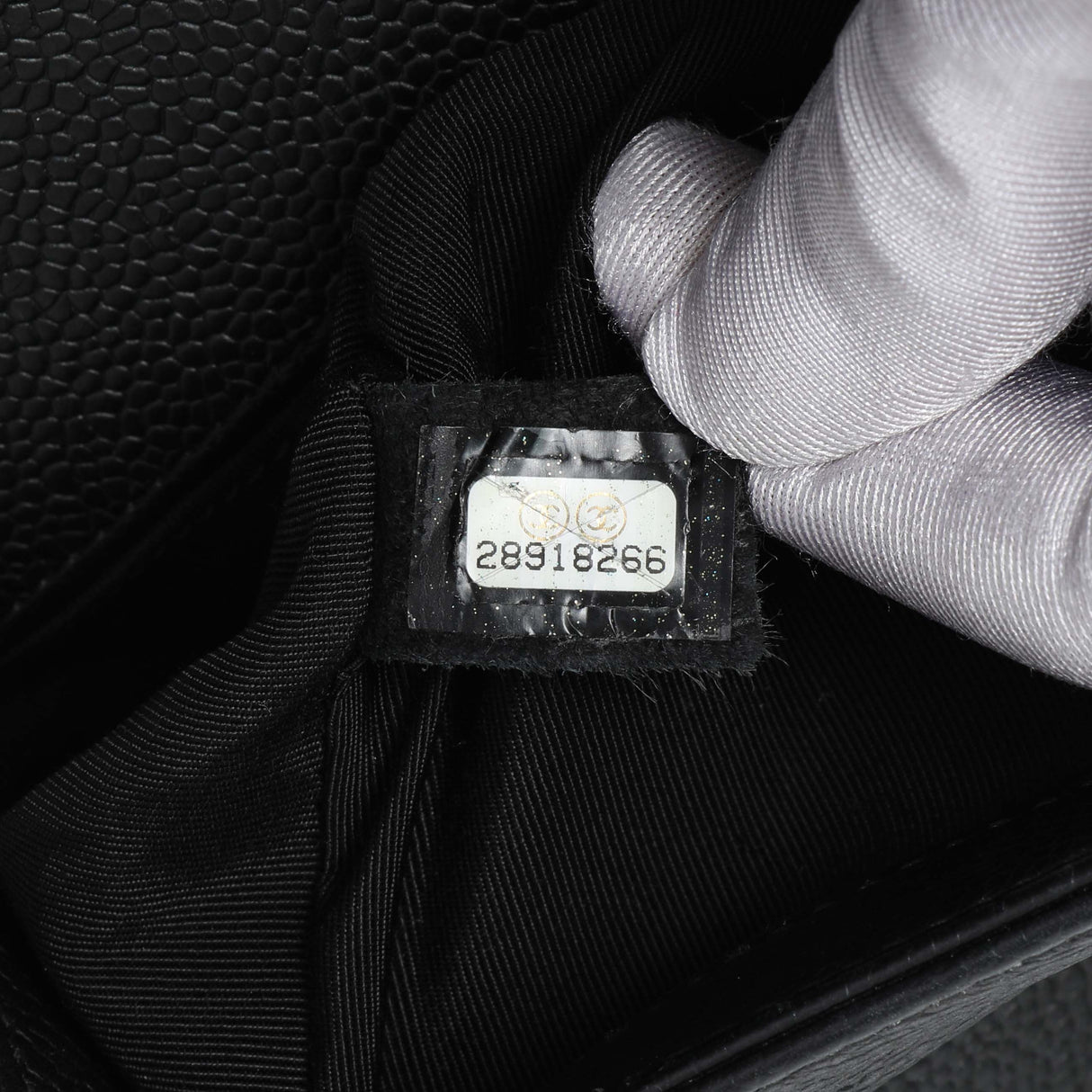 Chanel Black Chevron Quilted Caviar Medium Boy Flap Handbags Chanel