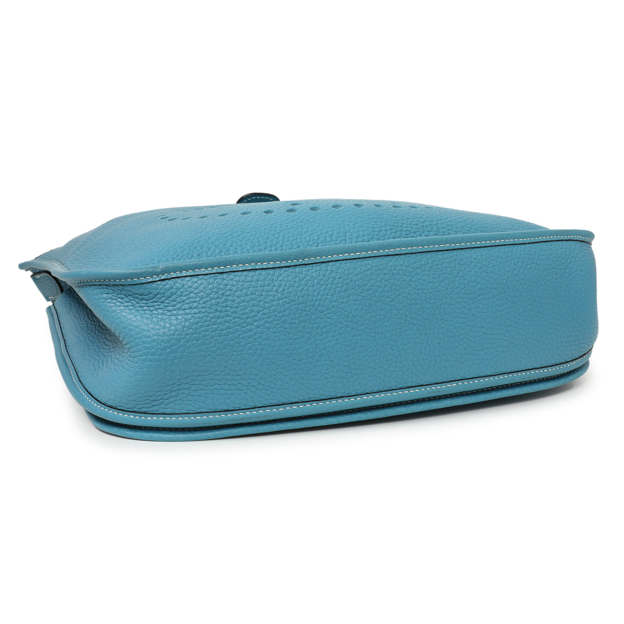 Hermes Blue Jean Clemence Evelyne II GM Handbags Hermes