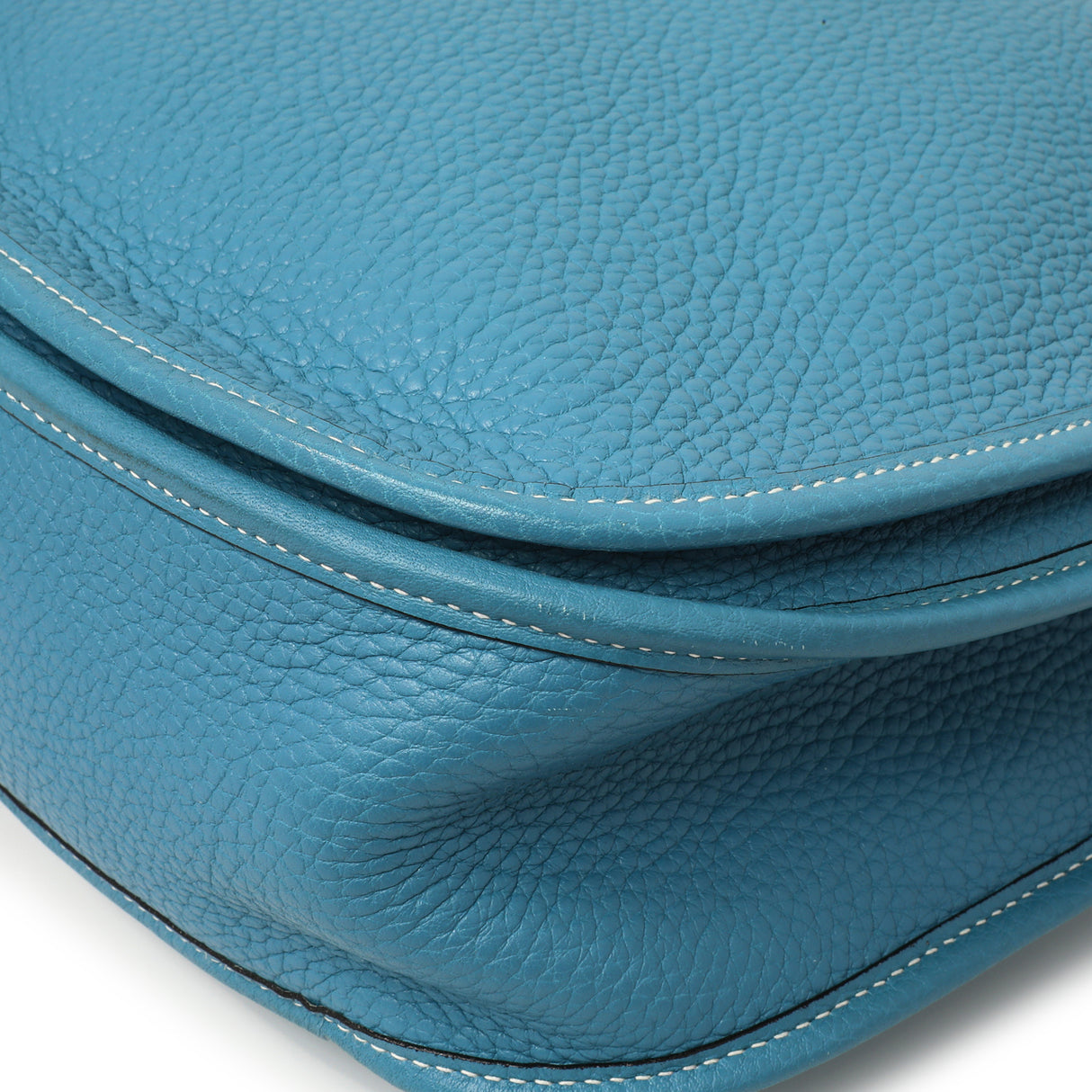 Hermes Blue Jean Clemence Evelyne II GM Handbags Hermes