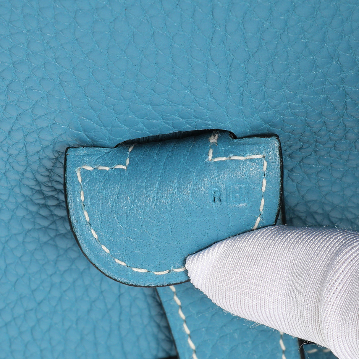 Hermes Blue Jean Clemence Evelyne II GM Handbags Hermes