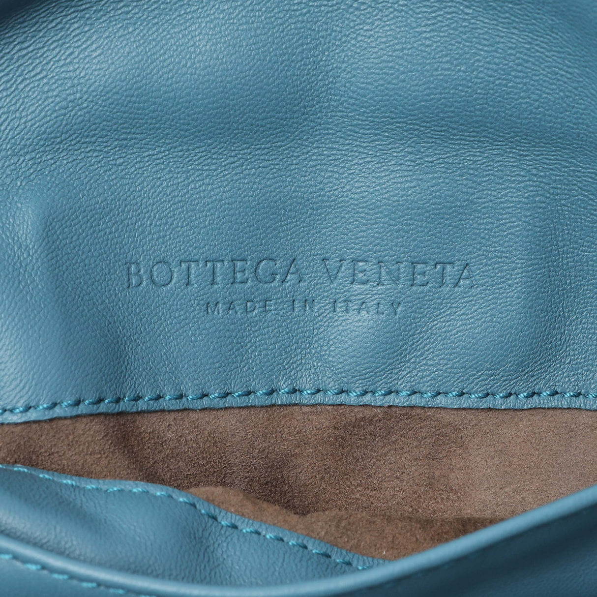 Bottega Veneta Blue Intrecciato Nappa Expandable Chain Crossbody Bag Intrecciato Nappa Handbags Bottega Veneta