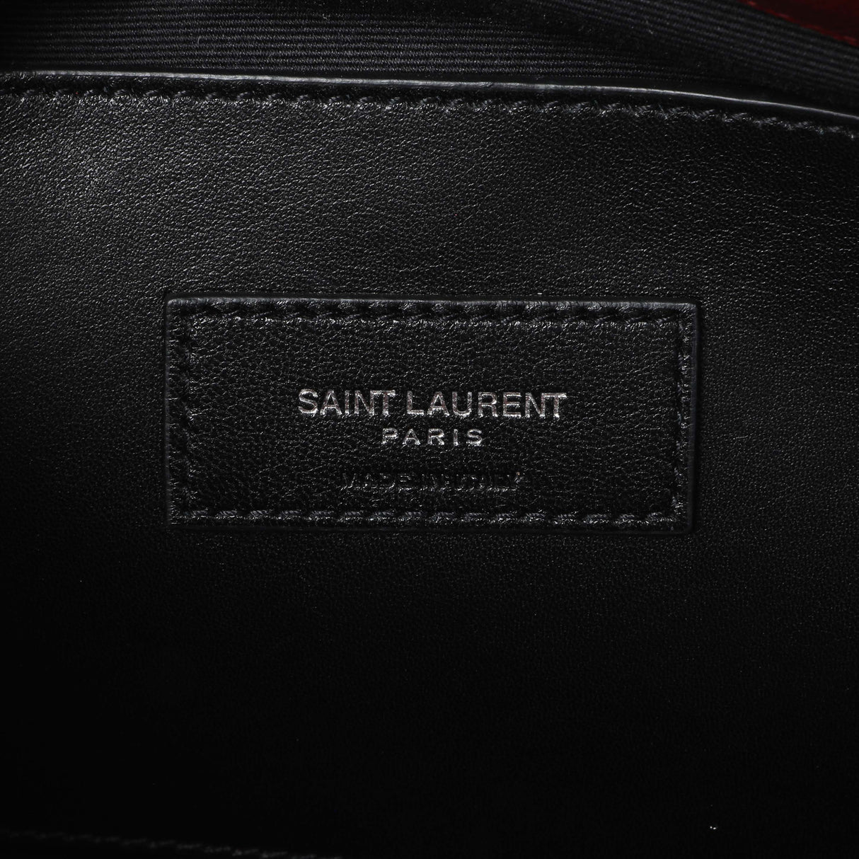 Saint Laurent Red Grain De Poudre Medium West Hollywood Monogram Fold-Over Handbags Saint Laurent