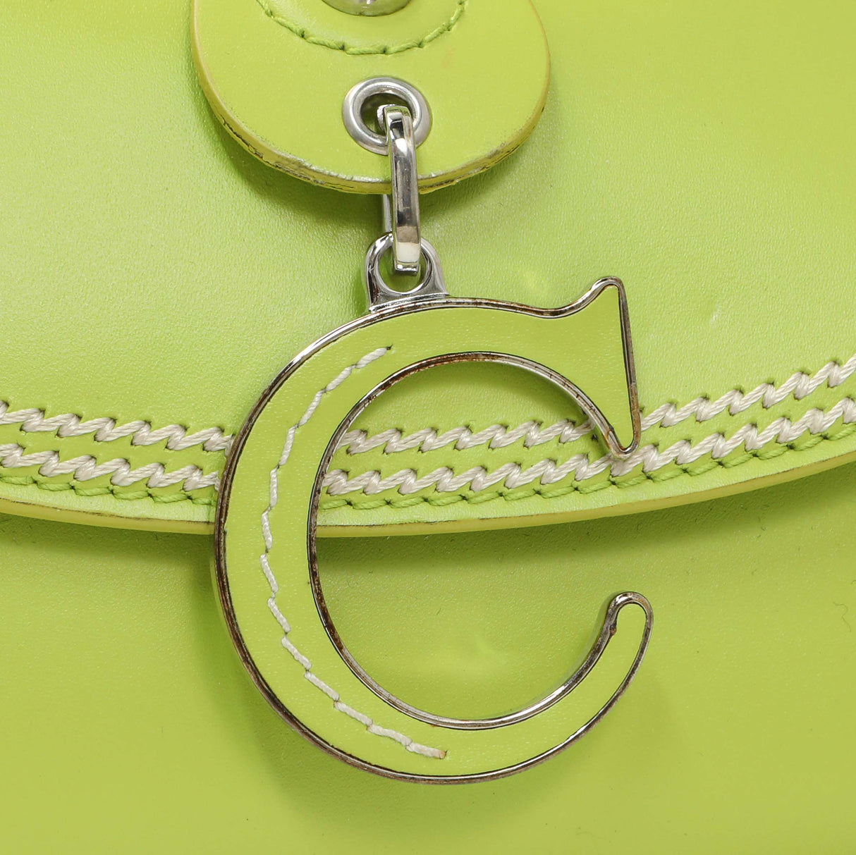 Christian Dior Green Calfskin Medium Detective Satchel Handbags Christian Dior