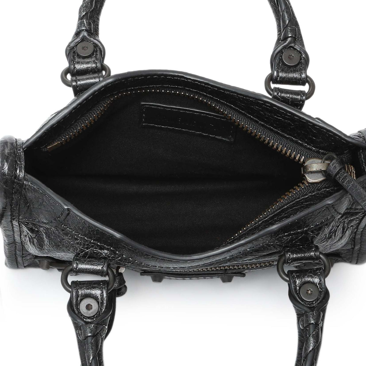 Balenciaga Black Agneau Classic Hardware Nano City Handbags Balenciaga