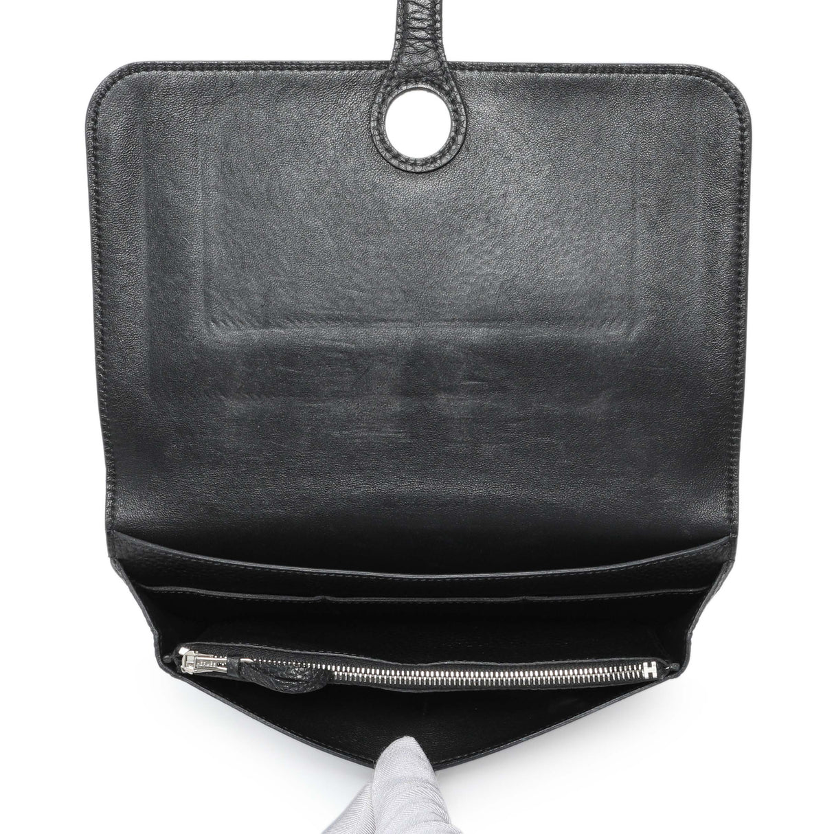 Hermes Black Togo Dogon Duo Wallet Accessories Hermes