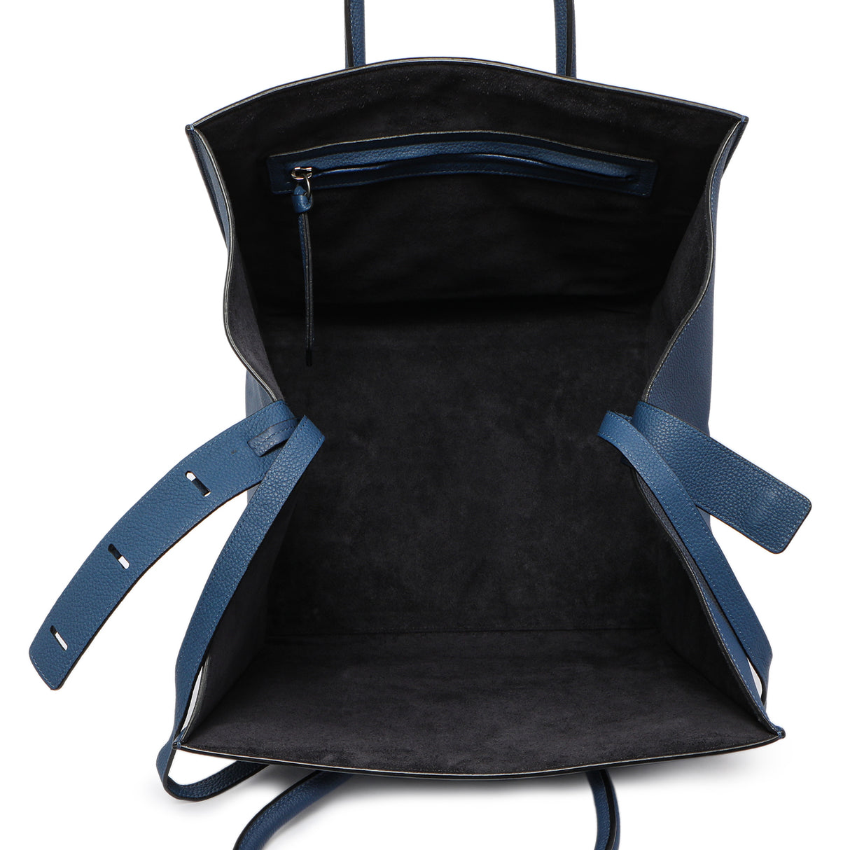 Celine Blue Grained Calfskin Medium Phantom Luggage Handbags Celine