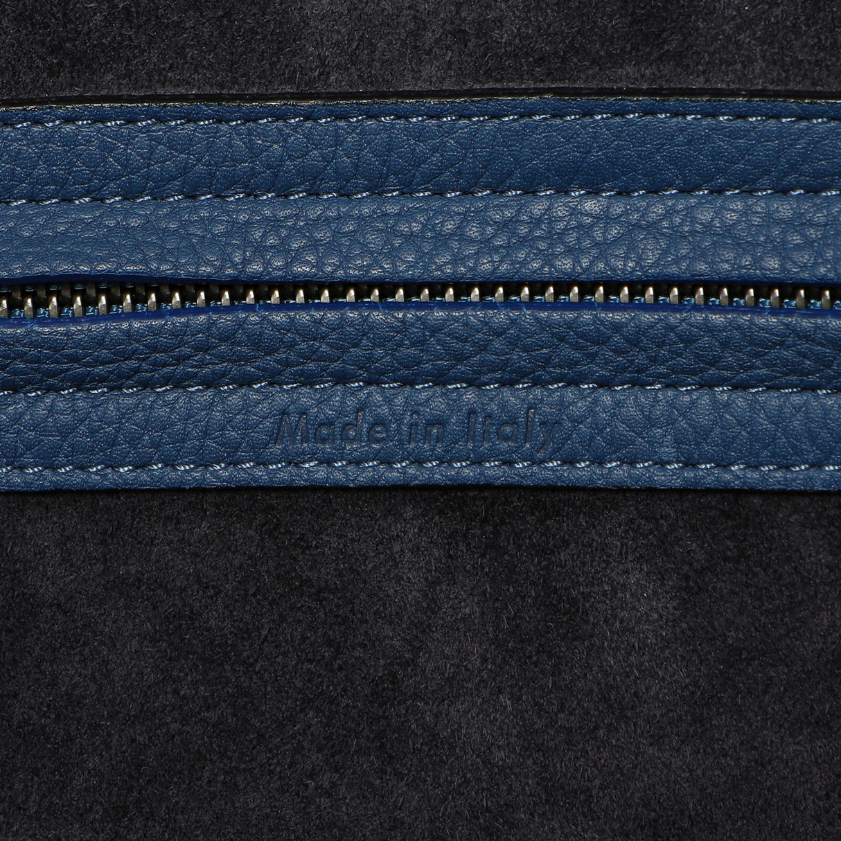 Celine Blue Grained Calfskin Medium Phantom Luggage Handbags Celine