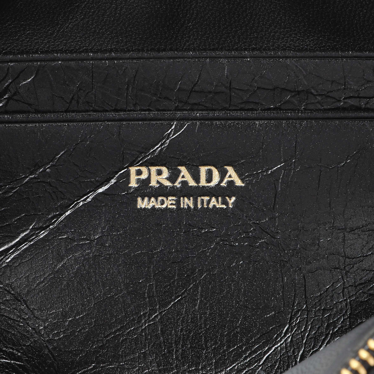 Prada Black Lux Calfskin Pouch Accessories Prada