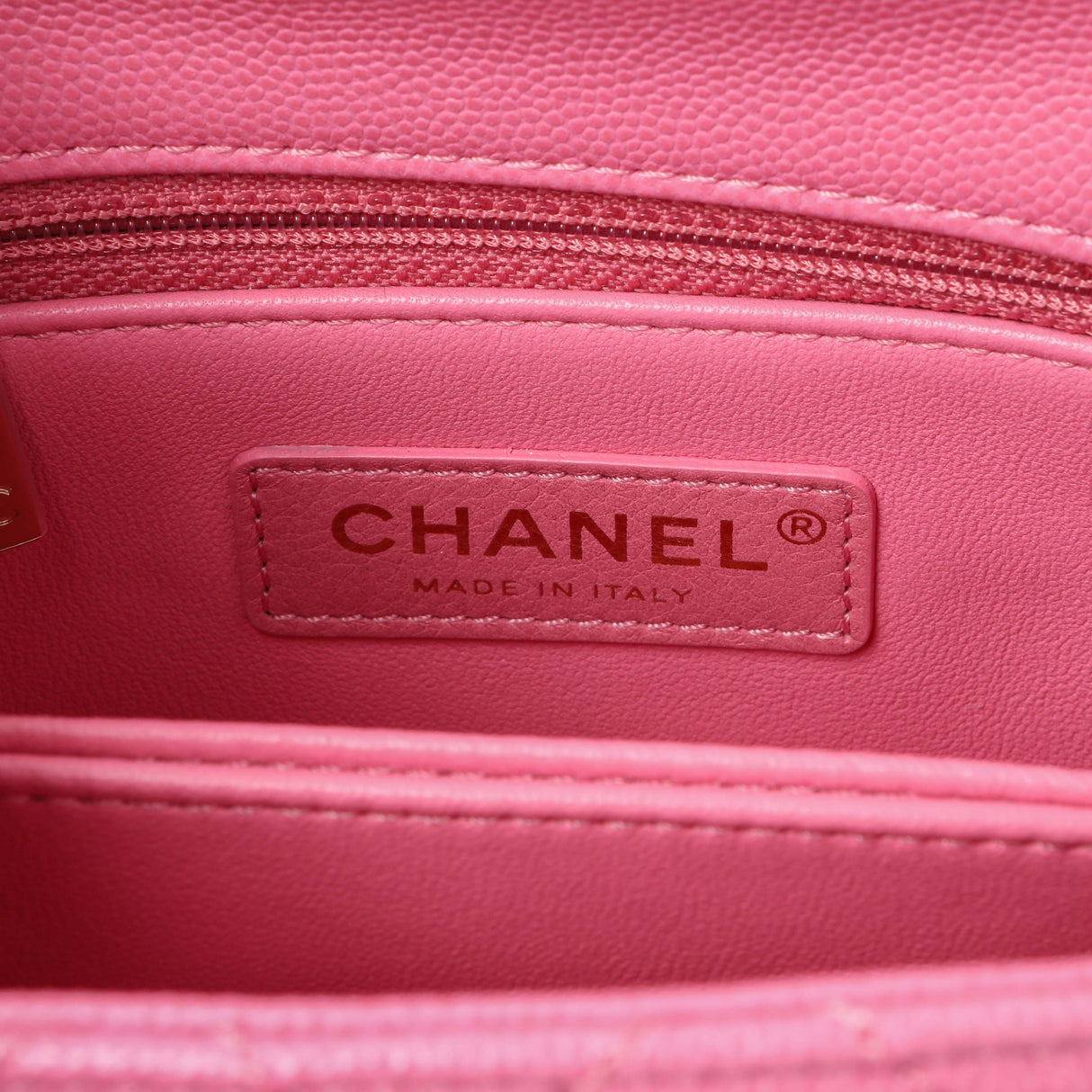 Chanel Pink Caviar Quilted Extra Mini Coco Handle Flap Handbags Chanel