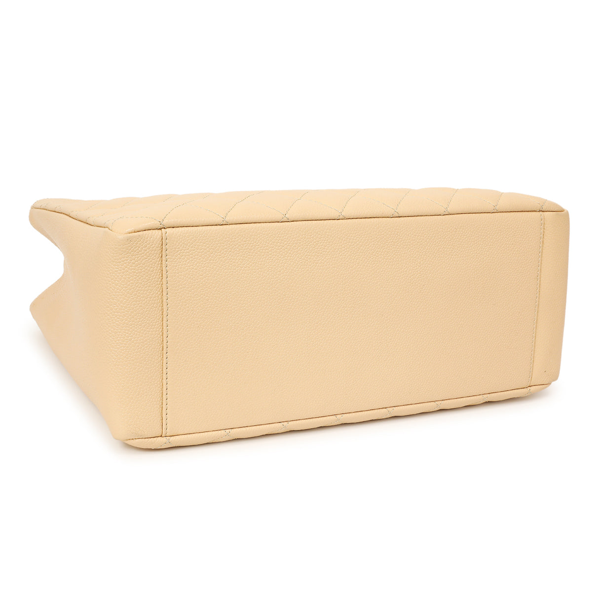 Chanel Beige Quilted Caviar Grand Shopping Tote GST Handbags Chanel