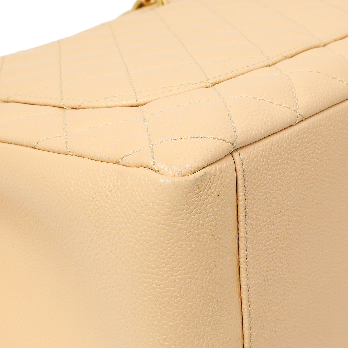 Chanel Beige Quilted Caviar Grand Shopping Tote GST Handbags Chanel