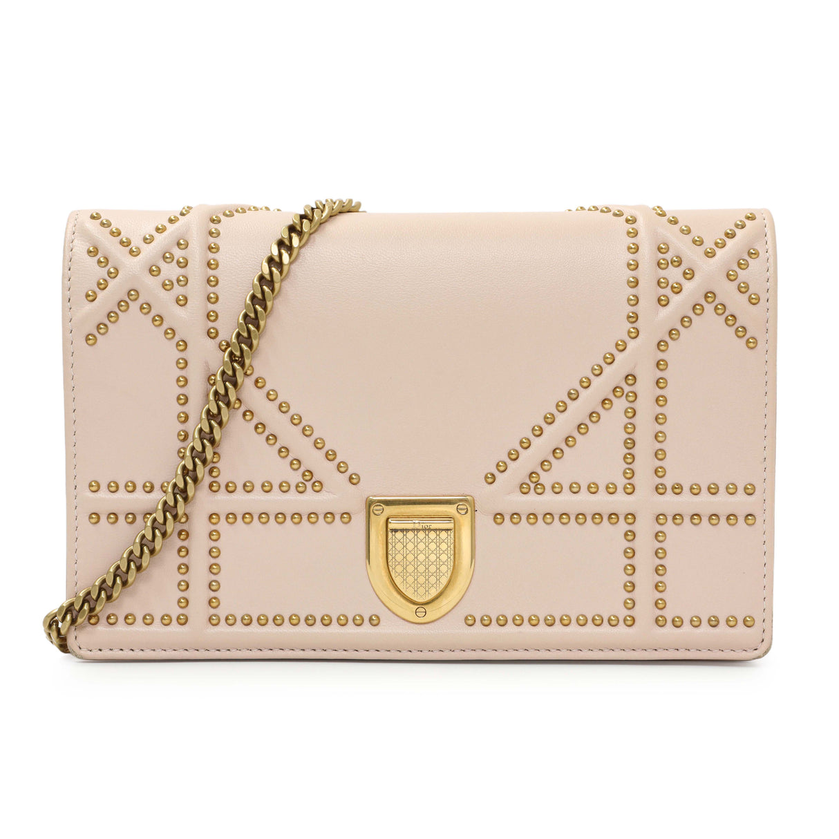 Christian Dior Studded Calfskin Diorama Wallet On Chain Handbags Christian Dior